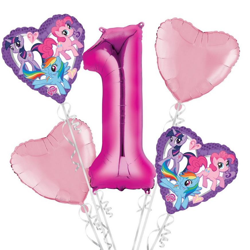 My Little Pony 1st Birthday Balloon Bouquet 5pc